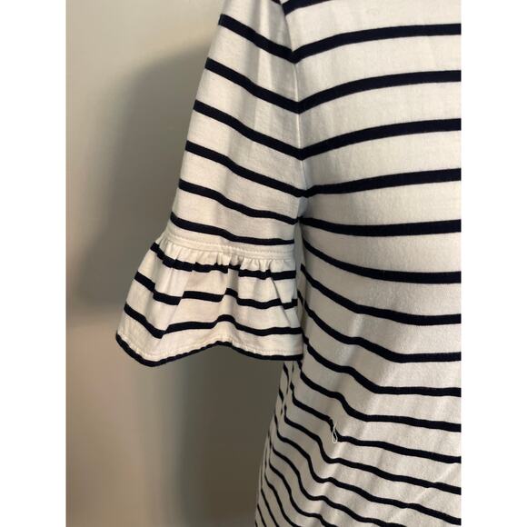 J.Crew Women’s Striped Cotton Tshirt Dress Nautical Navy and White - Picture 3 of 6